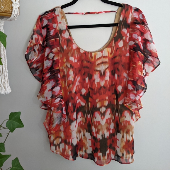 Guess Butterfly Sleeves Blouse - Picture 1 of 7